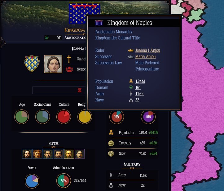 Screenshot of the Title tooltip screen